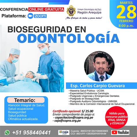 Bioseguridad en Odontología COPRA Arequipa Gestión 2022