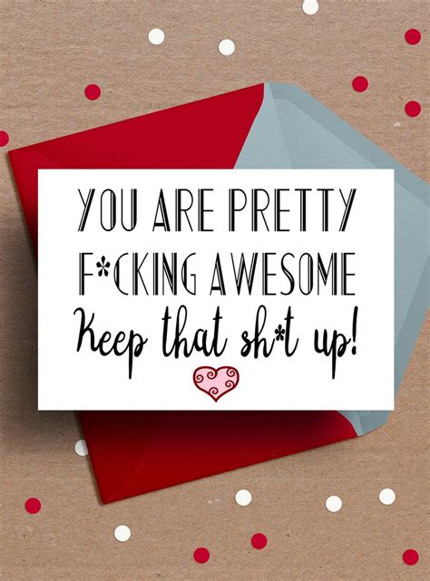 Printable Funny Encouragement Card You Are Pretty Fcking Etsy
