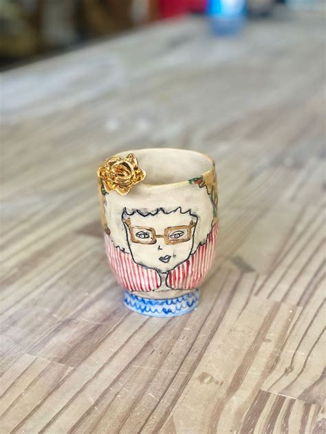 Funky Ceramic Mug Unique Ceramic Mug Gold Lustre Mug Unique Ceramic Mug Colorful Mugsfunky