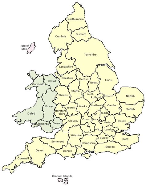 County Map Of England And Wales Zip Code Map