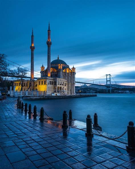 Ortaköy Mosque In İstanbul Surrounded By Blue Photographer Resul