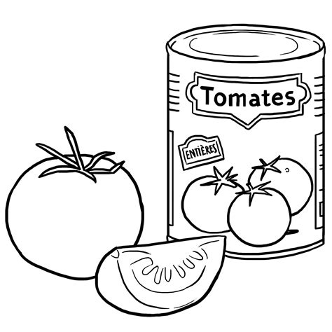 Tomate Dessin à Colorier Coloriage Printable Pdf Jeu à Imprimer Illustration De Julien