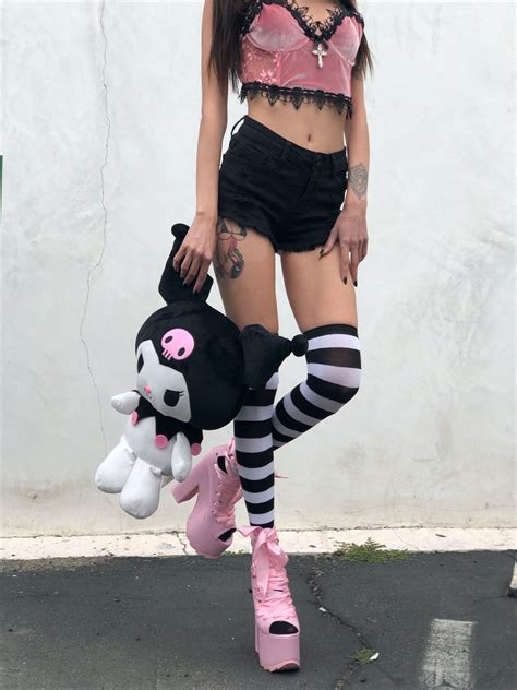kuromi outfit kawaii fashion outfits aesthetic grunge outfit pastel goth fashion