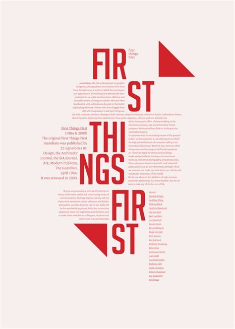 First Things First By João R Saúde Via Behance Manifesto Design