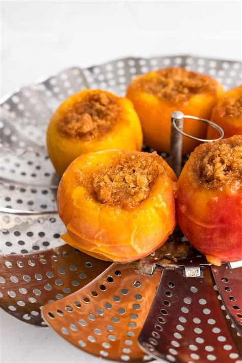 Instant Pot Stuffed Peaches Real Food Gluten Free Recipes To Nourish