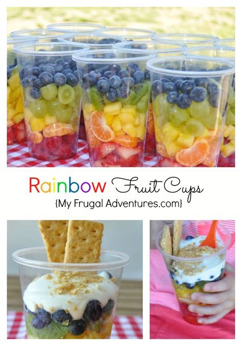 Rainbow Fruit Cups Healthy Treat For Kids School Birthday Snacks