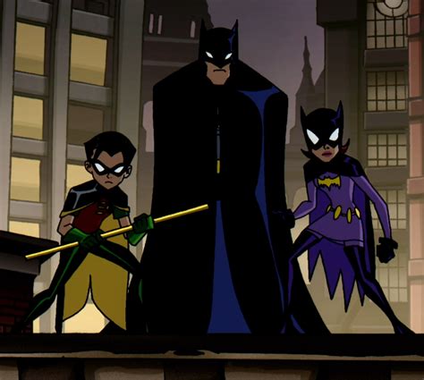 Image Batman Robin Batgirl The Batman Dc Database Wikia