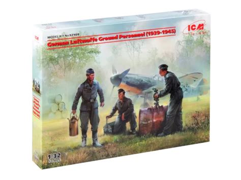 Wwii German Luftwaffe Ground Personnel 1939 45 3 Figures Scale 132