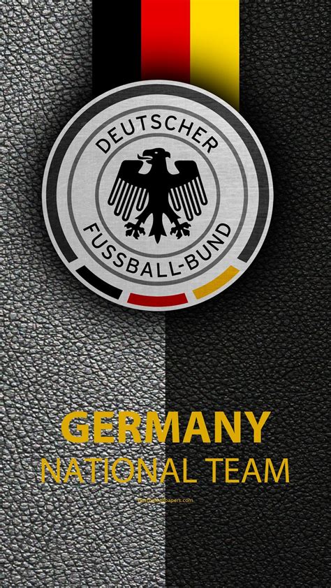 Germany National Football Team 4k Leather Texture Emblem Logo