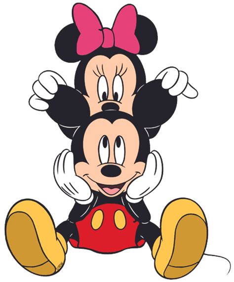 Playful Minnie Mickey Mouse Cartoon Characters Decors Wall Sticker Art