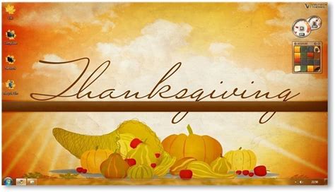 Windows 7 Thanksgiving Theme Holiday Themes