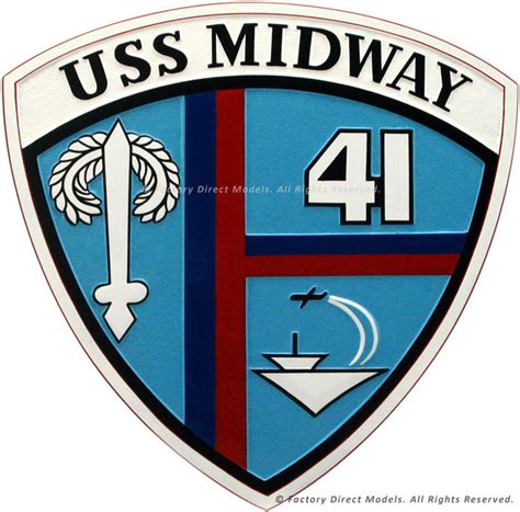 Uss Midway Wooden Wall Plaque Factory Direct Models