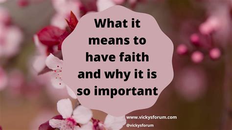 Why Having Faith In God Is So Important Vickys Forum Christian Coach