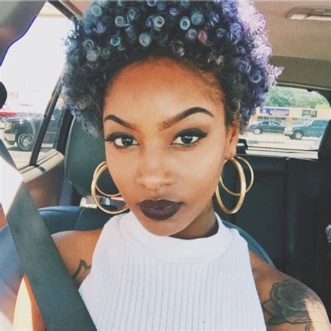 Dry afro hair is usually a result of a lack of moisture. Blue lavender & silver working well together | Afro hair ...
