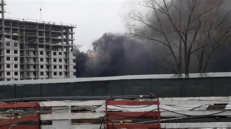 Последствия пожара на складе пиротехники в лужниках. В Москве больше пожар - YouTube