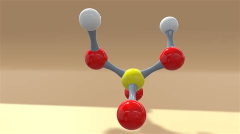 Sulfuric Acid H2so4 Molecule Buy Royalty Free 3d Model By Philip