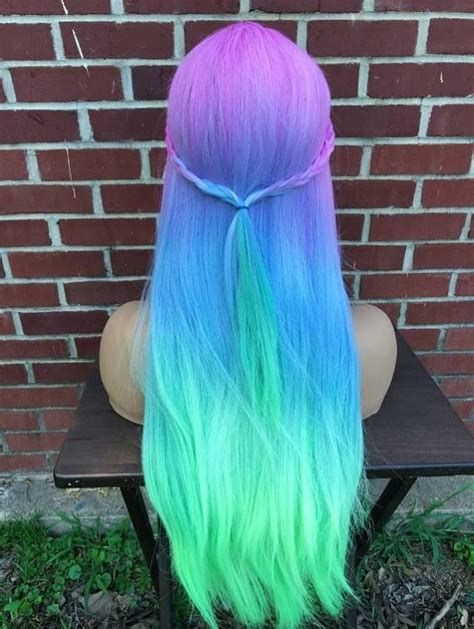 Rainbow Wig For Kids Cool Hair Color Hair Styles Ombre Hair Color