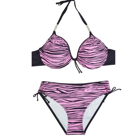 Sexy Brazilian Bikini Set 2017 Beach Swimwear Female Biquini Low Waist Swimsuit Zebra Striped