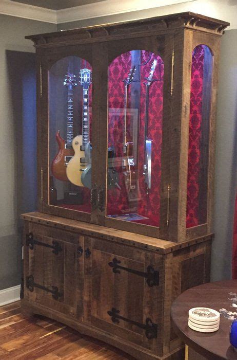 New, used & platinum gear · free workshops · free shipping to store Oak Barn Wood Guitar Display Cabinets | Guitar display ...