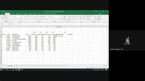 Tutorial On Excel Salary Sheet Youtube
