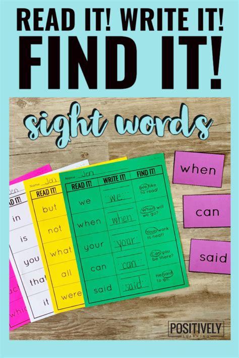 Fry Words Worksheets Set 1 Positively Learning