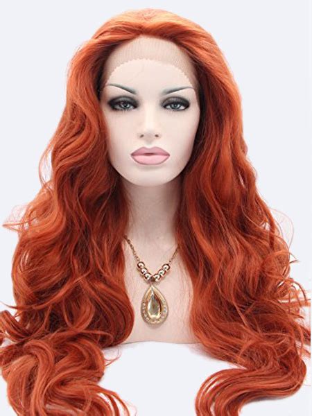 Synthetic Wigs Long Wavy Copper 26 Lace Front Wigs Vgw05059 Vivhair