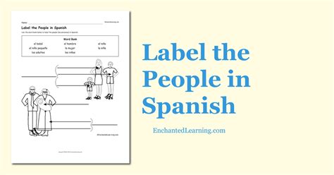 Label The People In Spanish Enchanted Learning