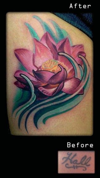 Tattoos Frank Sanchez Lotus Cover Up With Water Lotus Tattoo