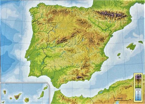 Mente Oh Melodía Fisico Mapa De España Par Deseable Excavación