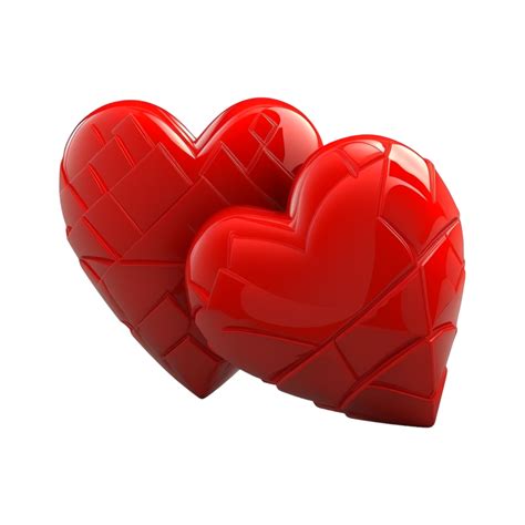 Valentines Day 3d Stereo Love Hearts 22572725 Png