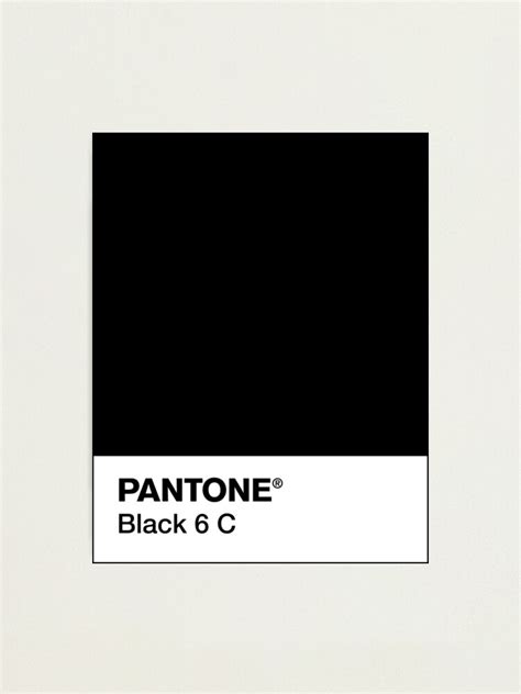 Lámina Fotográfica Pantone Negro 6 C De Camboa Redbubble