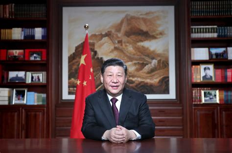 President Xi Jinping Delivers His New Years Speech In His Office In