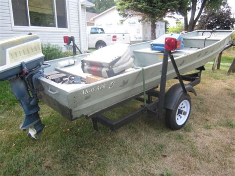 Alumacraft 14 X 35 Aluminum Jon Boat And Trailer Fishing