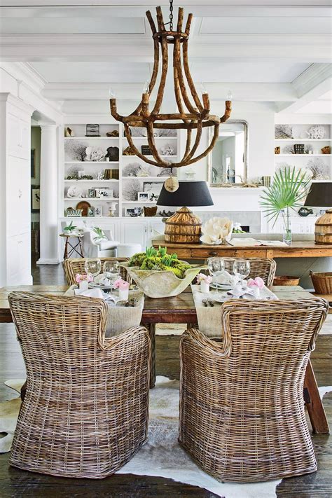 Our selection includes contemporary dining tables and chairs and traditional dining tables. Fresh & Friendly Beach House Makeover | Rattan dining ...