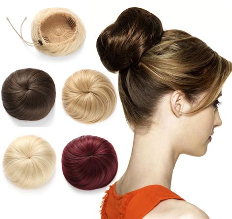 Synthetic Clip In Hair Bun Extension Donut Chignon Hairpiece Etsy