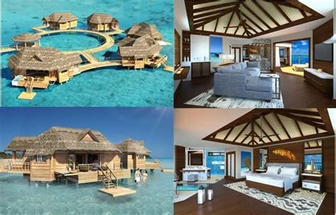overwater bungalow suites the newest project for sandals royal caribbean s private island is