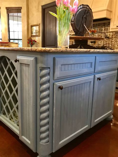 Beautiful Blended Blues Paint Finish Creates A French Country Focal