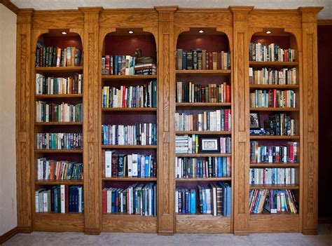 A wide variety of bookshelves glass doors options are available to you, such as modern. Custom Built-In Oak Bookshelves by Lone Star Artisans ...