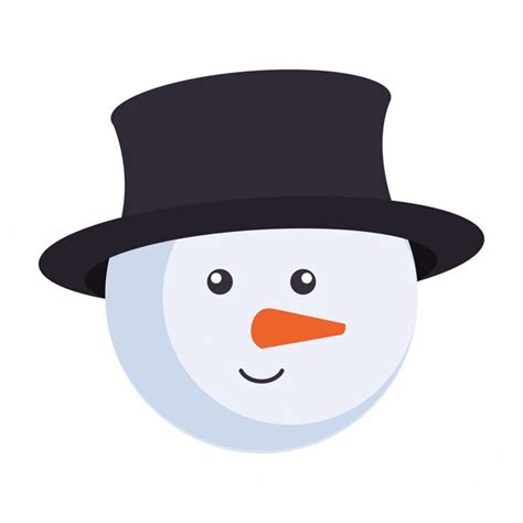 Premium Vector Cute Snowman Head Christmas Character