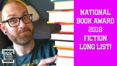 National Book Award 2018 Fiction Long List Youtube