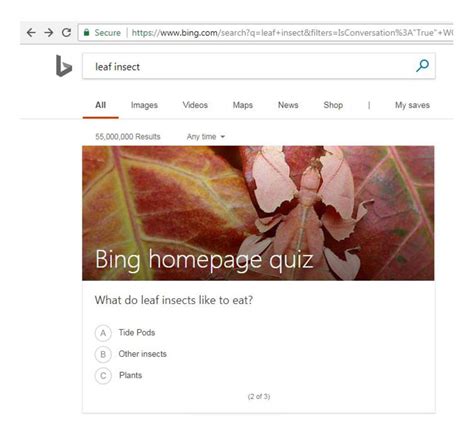 Play The Bing Trends Quiz Microsoft Bing Bing Search Trends Quiz
