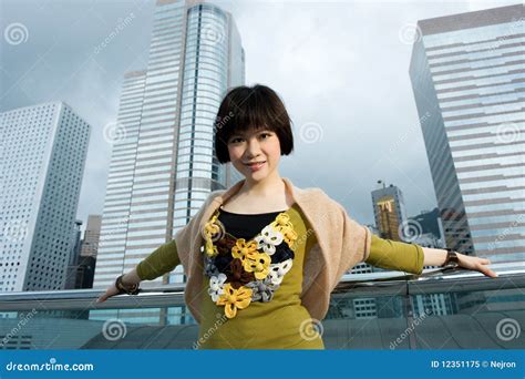 Beautiful Chinese Woman Stock Image Image Of Brunette 12351175