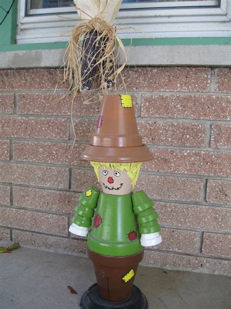 Scarecrow Made Out Of Clay Flower Pots Terra Cotta Pot Diy Projects