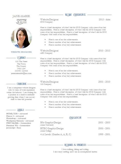 As with a work résumé, your cv should present your significant accomplishments and experience. Web designer CV template : free Word download | Cv ...