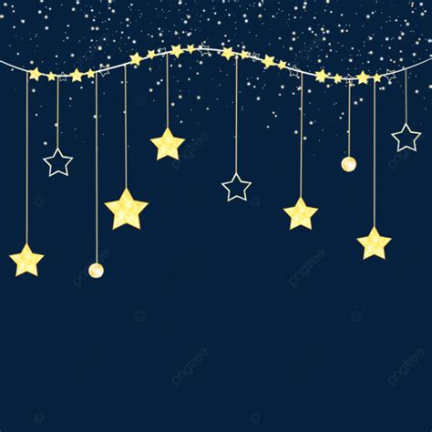 Golden Shiny Hanging Stars Golden Hanging Star Suspension Png