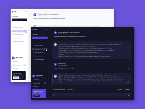 Chat Gpt Concept Dashboard Uplabs