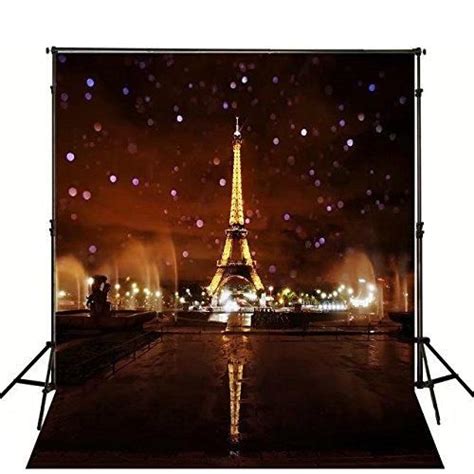 5x7ft Lights Up The Night Paris Eiffel Tower Photography Backdrop