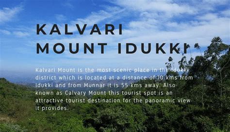 Kalvari Mount Idukki Best Time To Visit How To Reach Activity