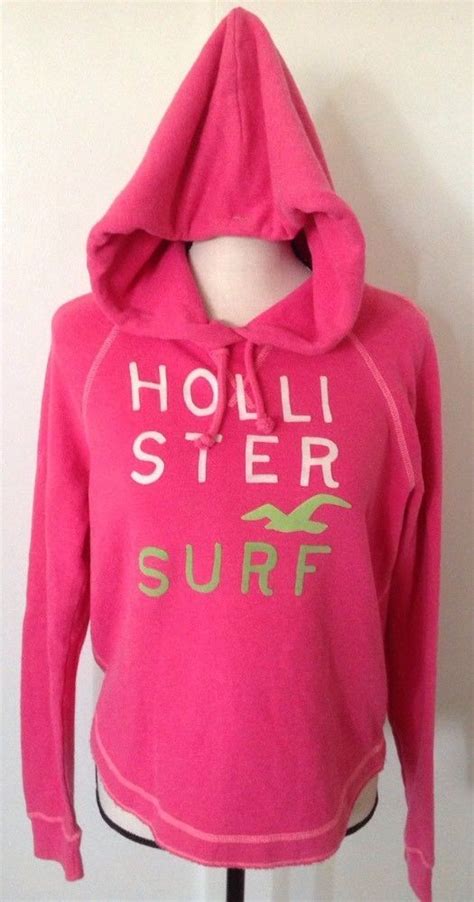 Hollister Pink Hoodie Sz Xs Sweatshirt Over Sized Hood Long Sleeve Pull