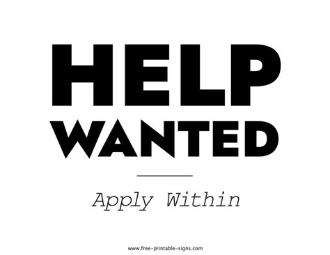 help wanted sign printable